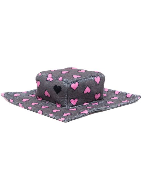 Pixel Heart Box bucket hat - Grey