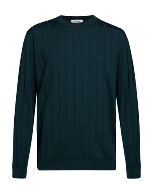 Man Sweater Dark green Size 36 Wool