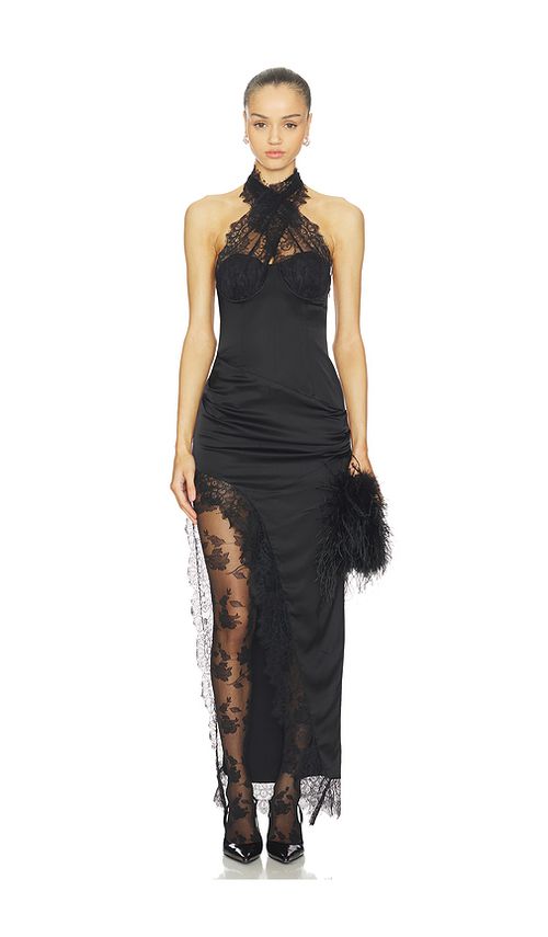 MAJORELLE Dolores Gown in Black. - XXS also in L, M, S