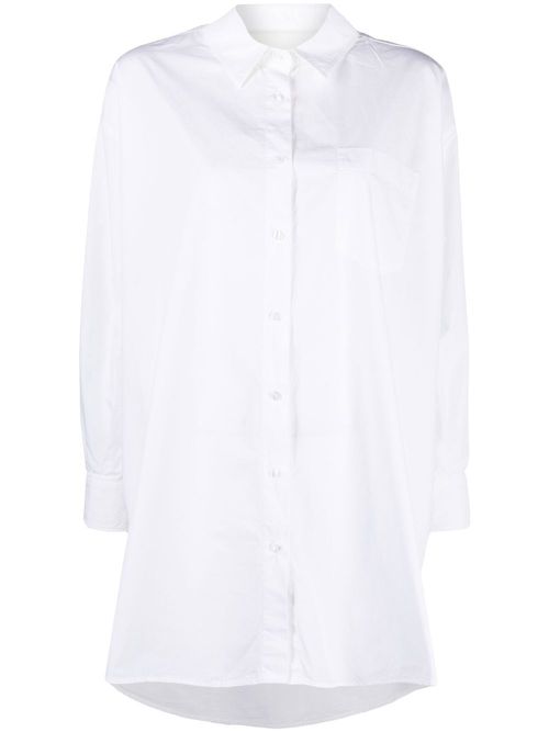 Embroidered-logo cut-out shirt - White