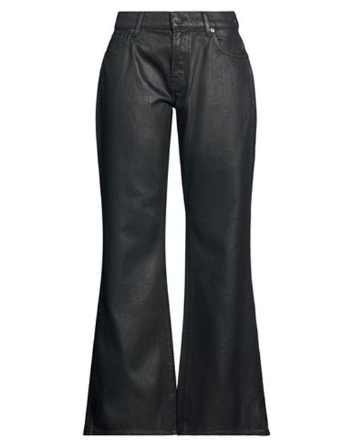 Woman Jeans Black Size 24 Cotton, Elastane