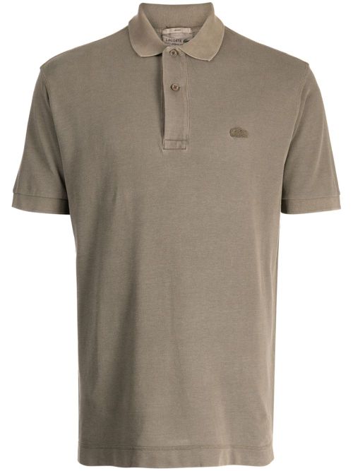 Logo-appliqué cotton polo shirt - Green