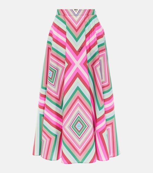 Rhombus 75 cotton poplin maxi skirt