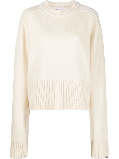 Long-sleeve cashmere jumper - Neutrals