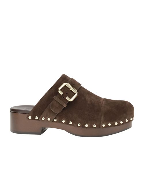 Chloé Studded Buckle Platform Mules