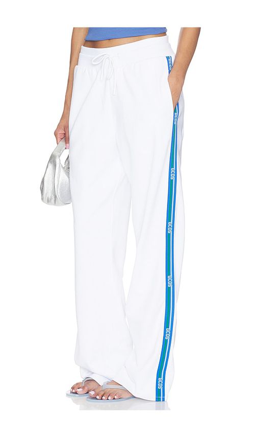 GCDS Logo Tape Straight Sweatpant in White. - S also in