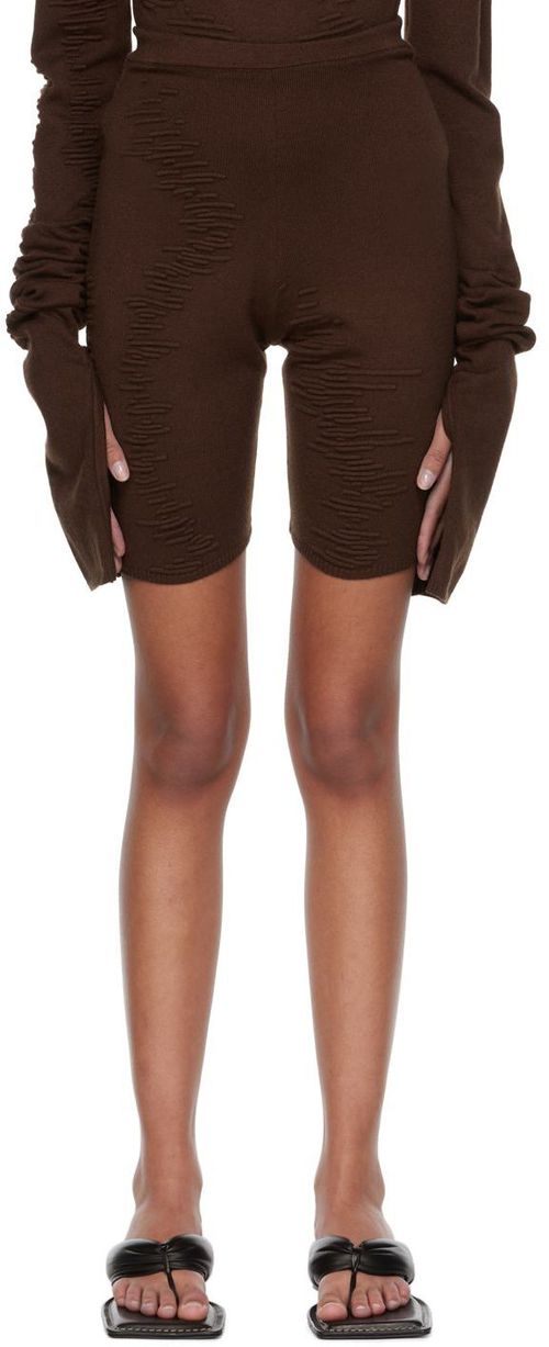 SSENSE Exclusive Brown KBN Knitwear Shorts