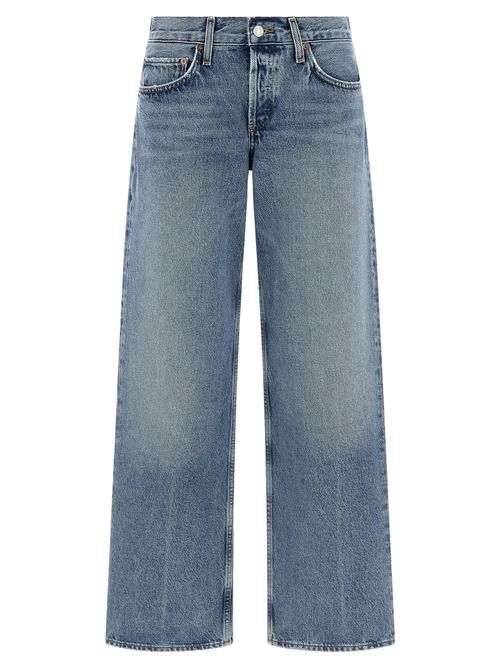 Low-Rise Loose Jeans — Blue