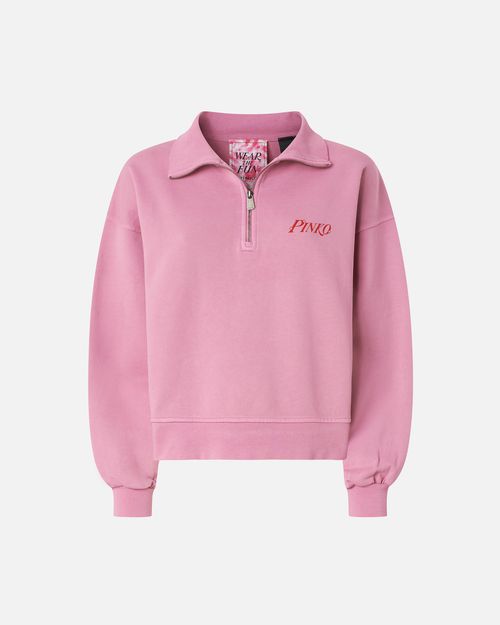 Sweatshirt with heart and tini print - L