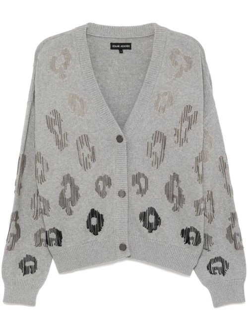 Chain-link detailing cardigan - Grey