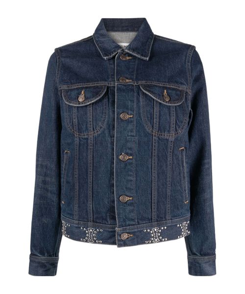Trucker jacket in clean dark union wash denim