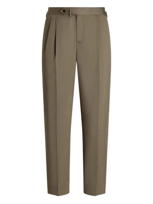 Straight Leg Pants With Pleat