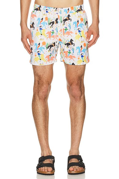 Arrels Barcelona Cowboy x Simmon Said Classic Swim Shorts in White in White Cowboy - White. M also in S, L, XL/1X