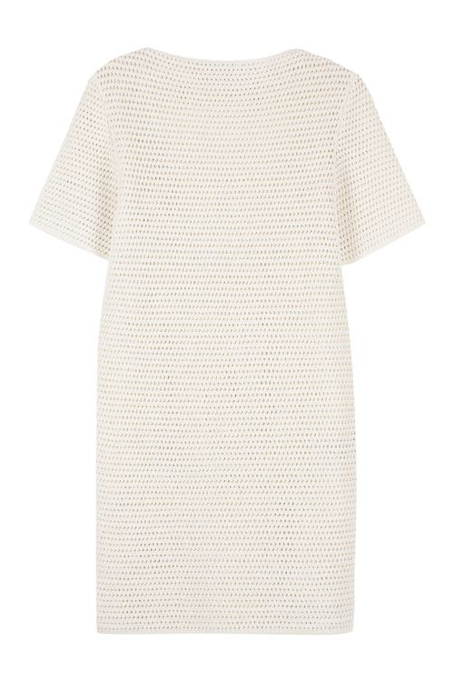 Lace-effect Knitted Dress