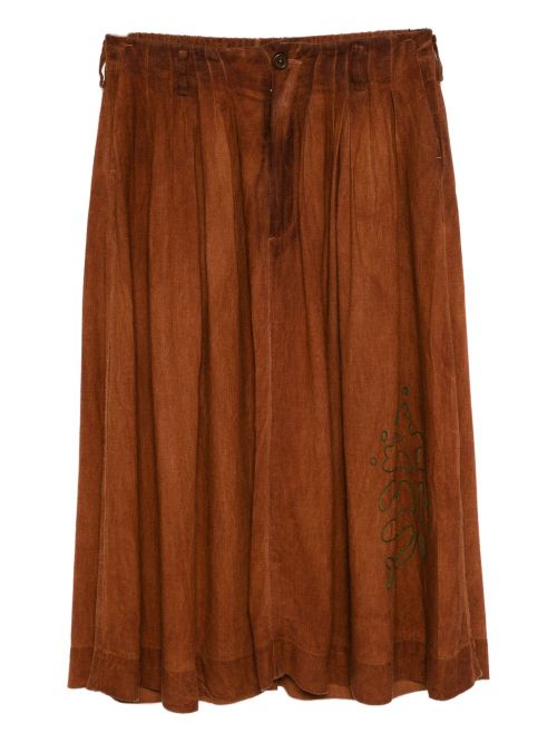 Pleated skirt - Brown