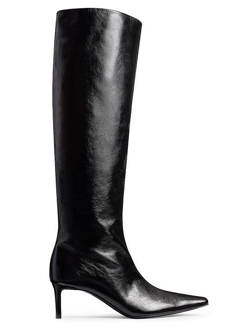 Women's Ona 55MM Leather Knee-High Boots - Black