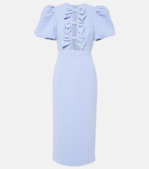 Bridal Annabelle bow-detail midi dress