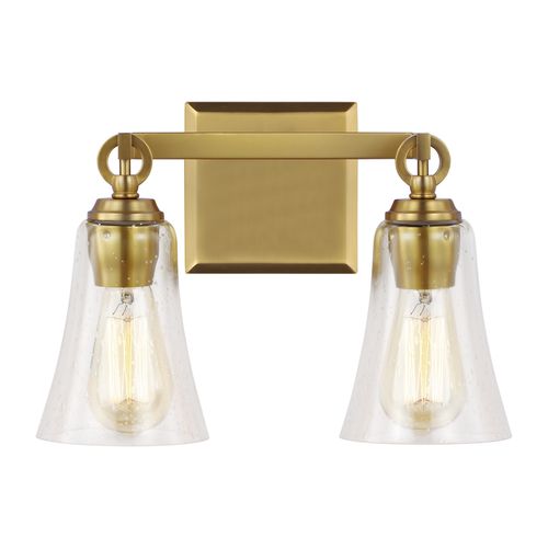Monterro 2-Light Bathroom Vanity Light in Burnished Brass by Sean Lavin