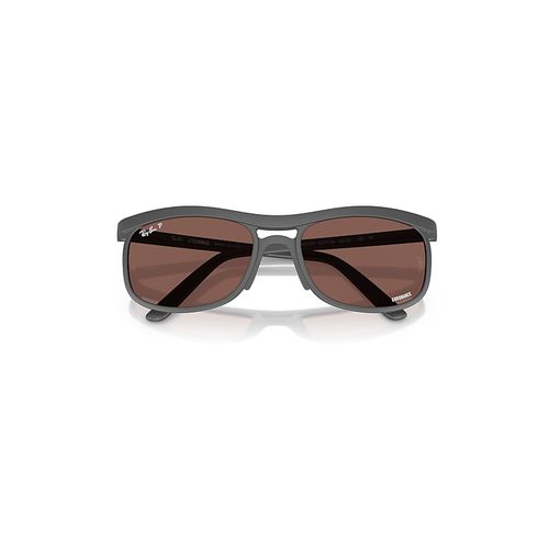 Ray-Ban Rb4452ch Chromance Liteforce Sunglasses Sand Grey Frame Violet Lenses Polarized 59-20
