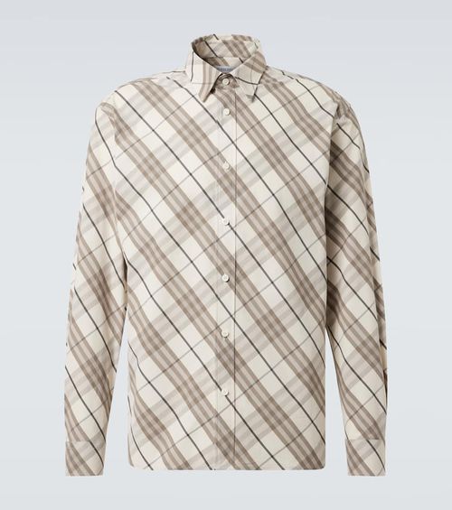 Check cotton overshirt
