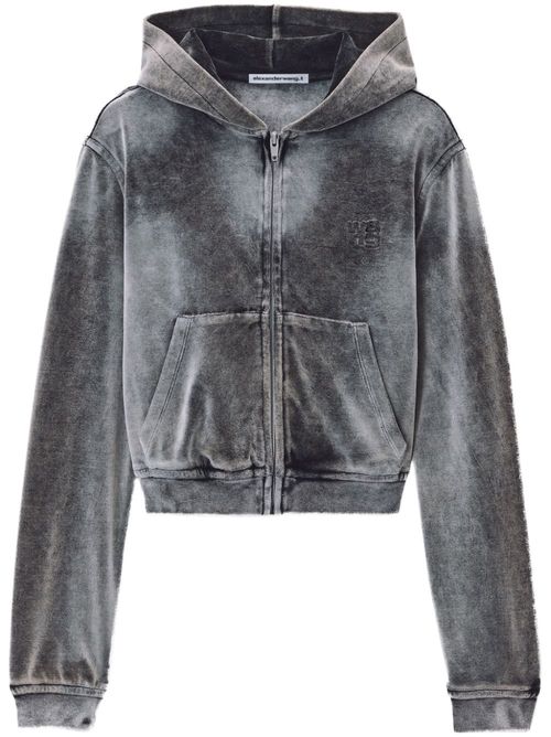Velvet hoodie - Grey