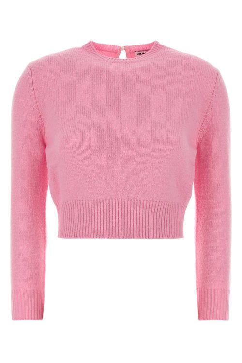 Virgin Wool Blend Sweater — Pink