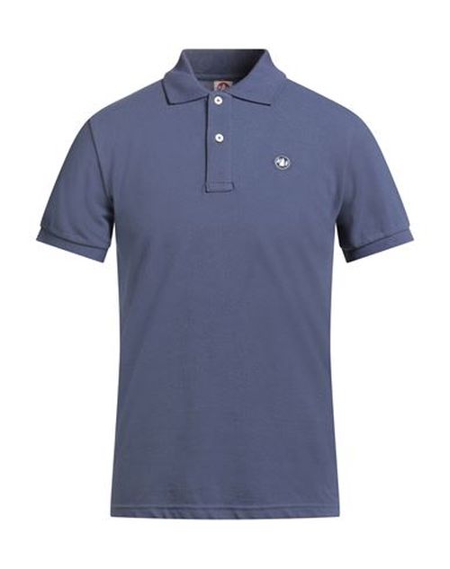 Man Polo shirt Slate blue Size S Cotton
