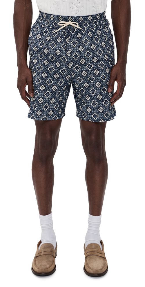 Harry Arabesque AOP Shorts 6.25 Blue Fog
