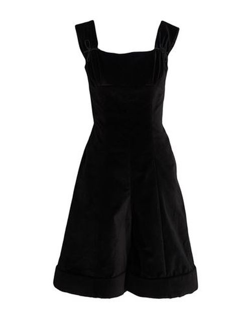Woman Playsuit Black Size 2 Cotton, Silk