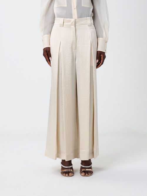 Pants Woman color Cream
