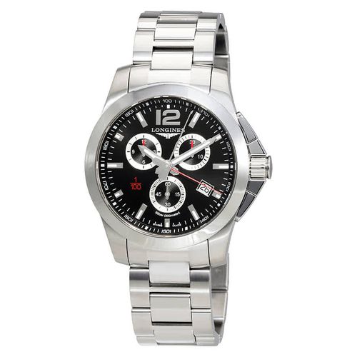 Conquest Chronograph Black Dial Mens Watch L38004566