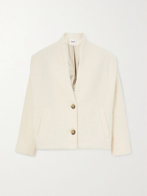 Drogo Brushed Knitted Jacket - Ecru