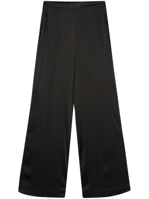 High-waisted palazzo trousers - Black