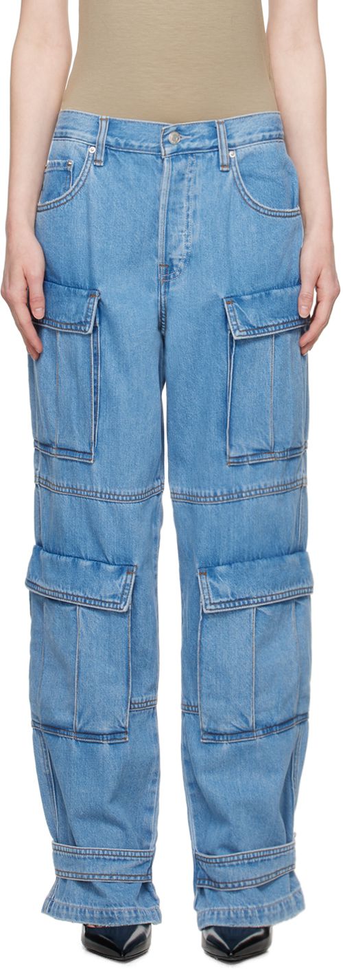Blue Rex Cargo Denim Jeans