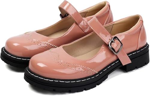 Mary Jane Shoes Platform Chunky Mary Jane for Women Ladies Ankle Tied