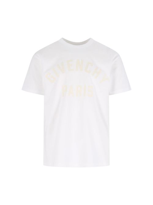 T-shirt in Cotton with Paris Embroidery