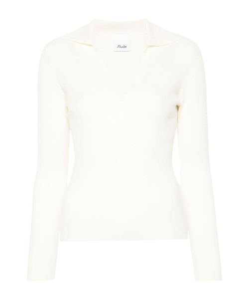 Fine-ribbed knitted top