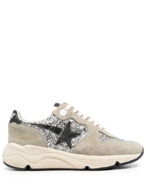 Running Sole glitter-embellished sneakers