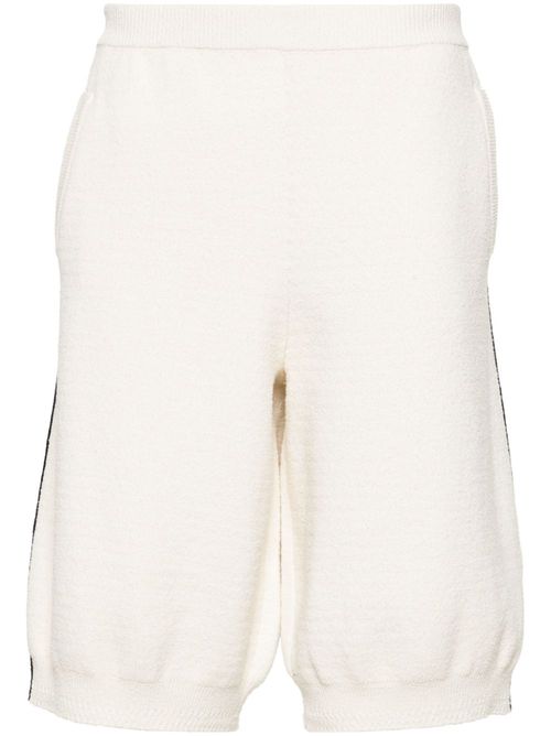 College bouclé-knit bermuda shorts - Neutrals