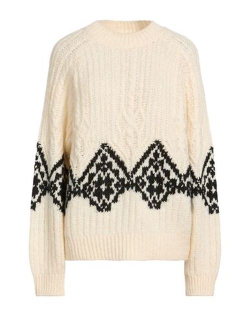 Woman Sweater Cream Size L Acrylic, Polyester