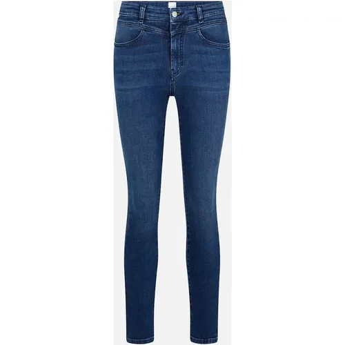 Hugo Boss Women's Skinny-Fit Cropped Jeans - Navy - Size: 8/32in