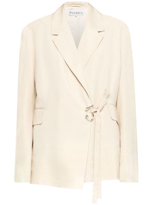 Tailored wrap blazer - Neutrals