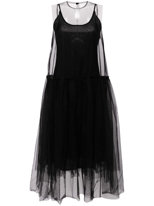 A-shaped sleeveless dress - Black