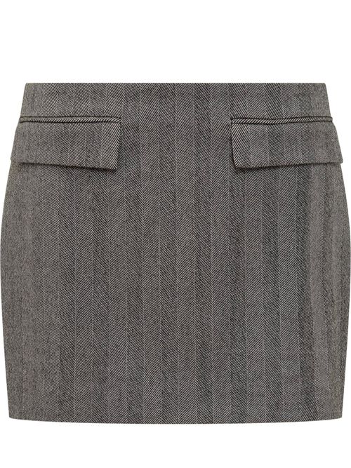 Chic Mini Skirt in Luxurious Wool