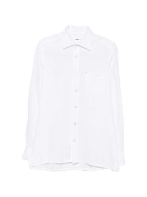 Chest-Pocket Linen Shirt — White