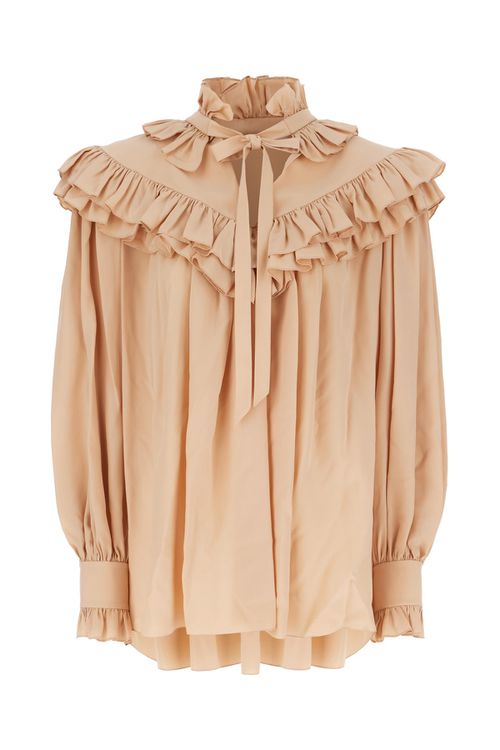 Skin Pink Silk Blouse