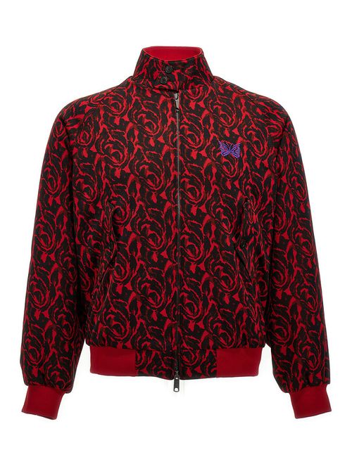 Jacquard needles bomber jacket