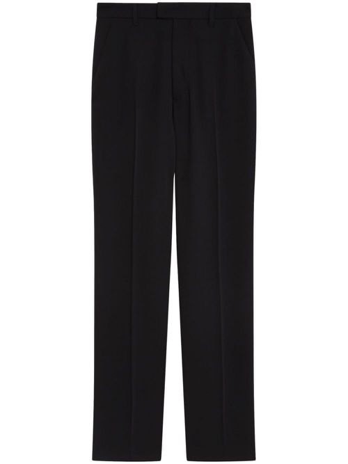 Tailored slim-cut trousers - Black
