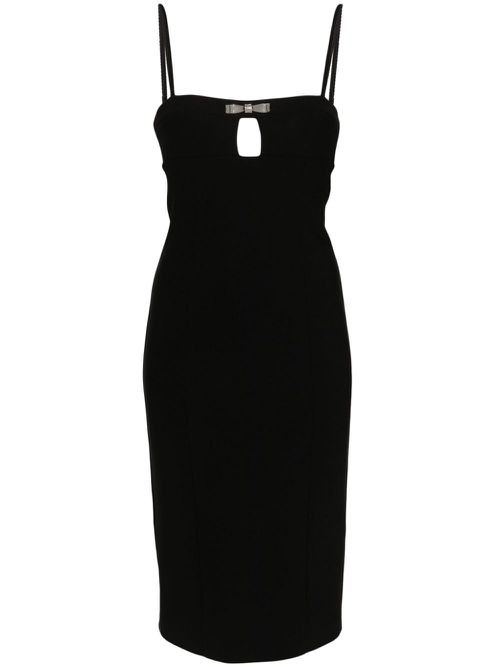 Bow-embellished midi dress - Black