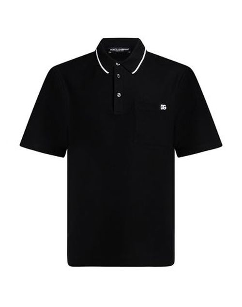 Man Polo shirt Black Size 42 Cotton